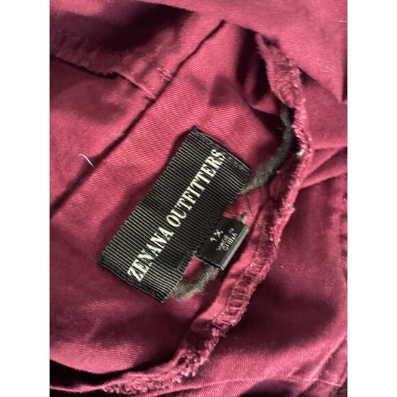 Zenana Outfitters Hooded Utility Vest - Burgundy Red for Women - Picture 5 of 5